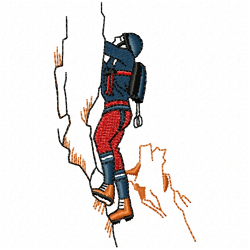 Climbing Embroidery Design 6